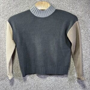 KAVU Sweater Mens Small Multicolor Acrylic Wool Mock Neck Knit Pullover‎ Outdoor